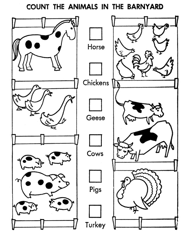 activity sheet for kids count