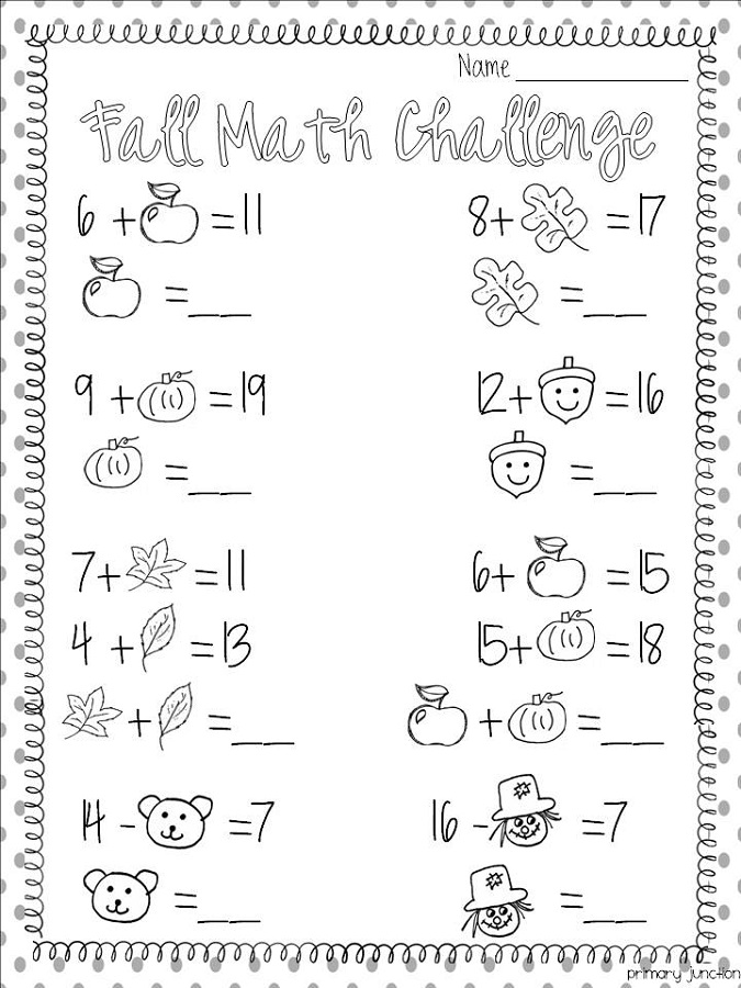 fun math worksheet for kids