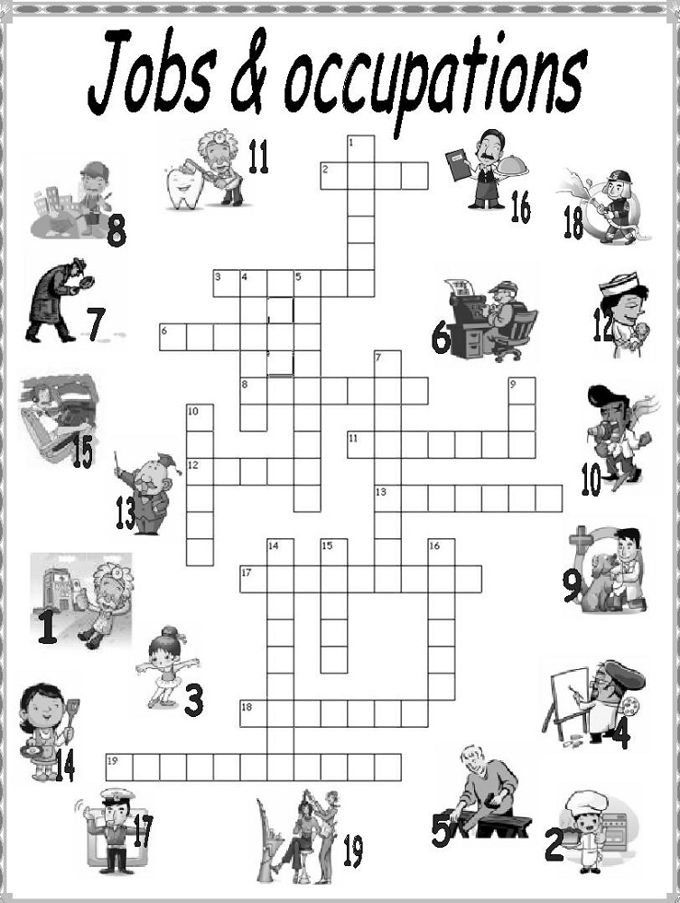 kid crossword puzzles job