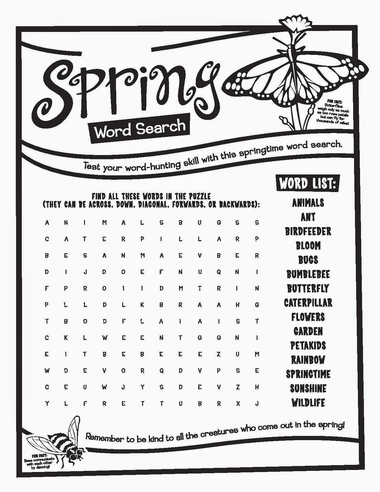 Free Kid Word Searches | Activity Shelter