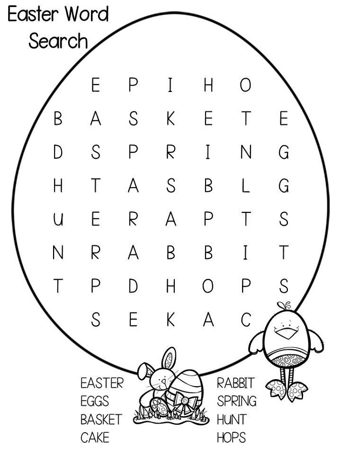 word search easy printable