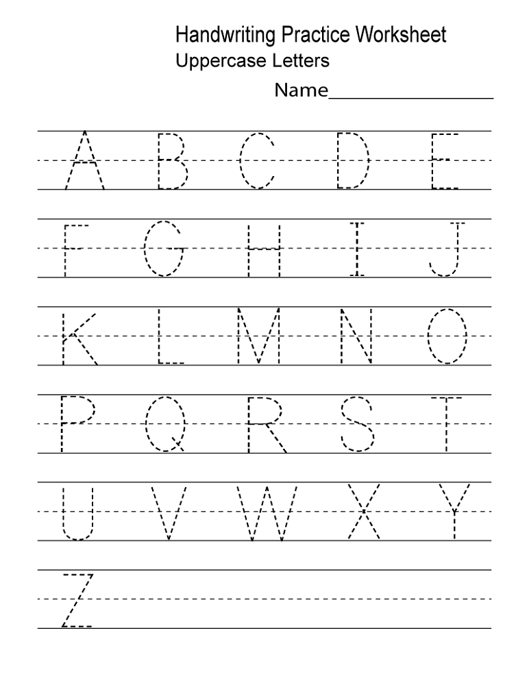 alphabet practice worksheets for kids