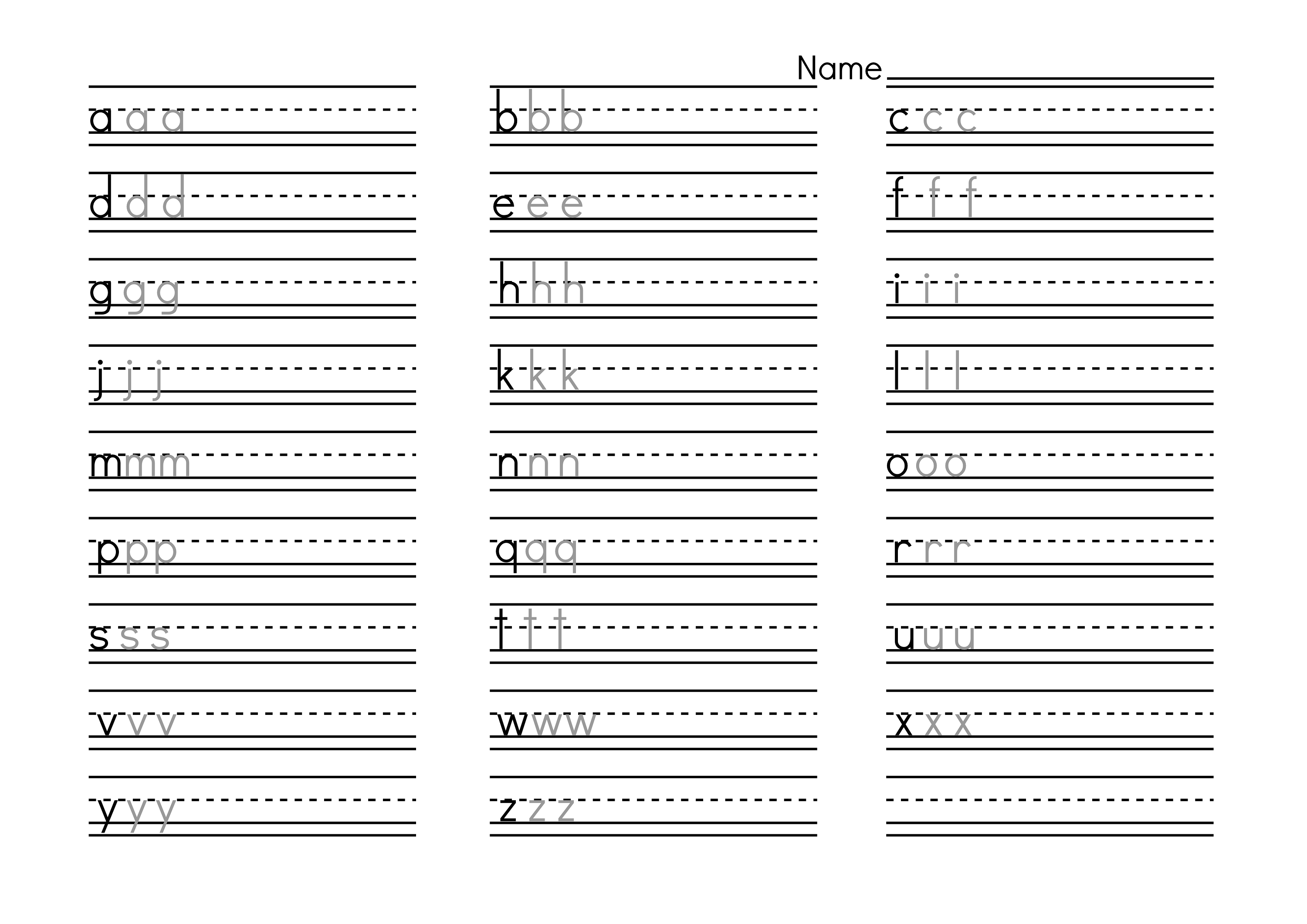 lower case alphabet worksheets writing