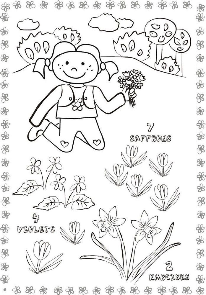 activity pages for kids flower