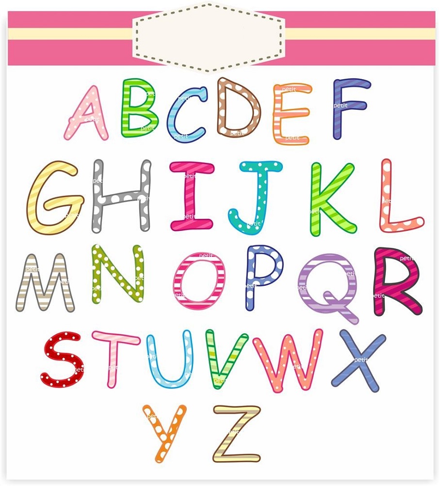 capital letter alphabet colorful