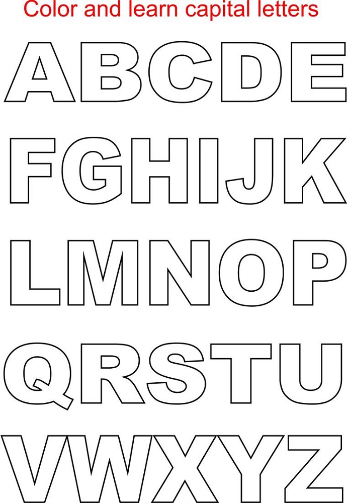 capital letter alphabet printable