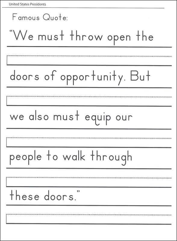 free handwriting worksheets for kids quote
