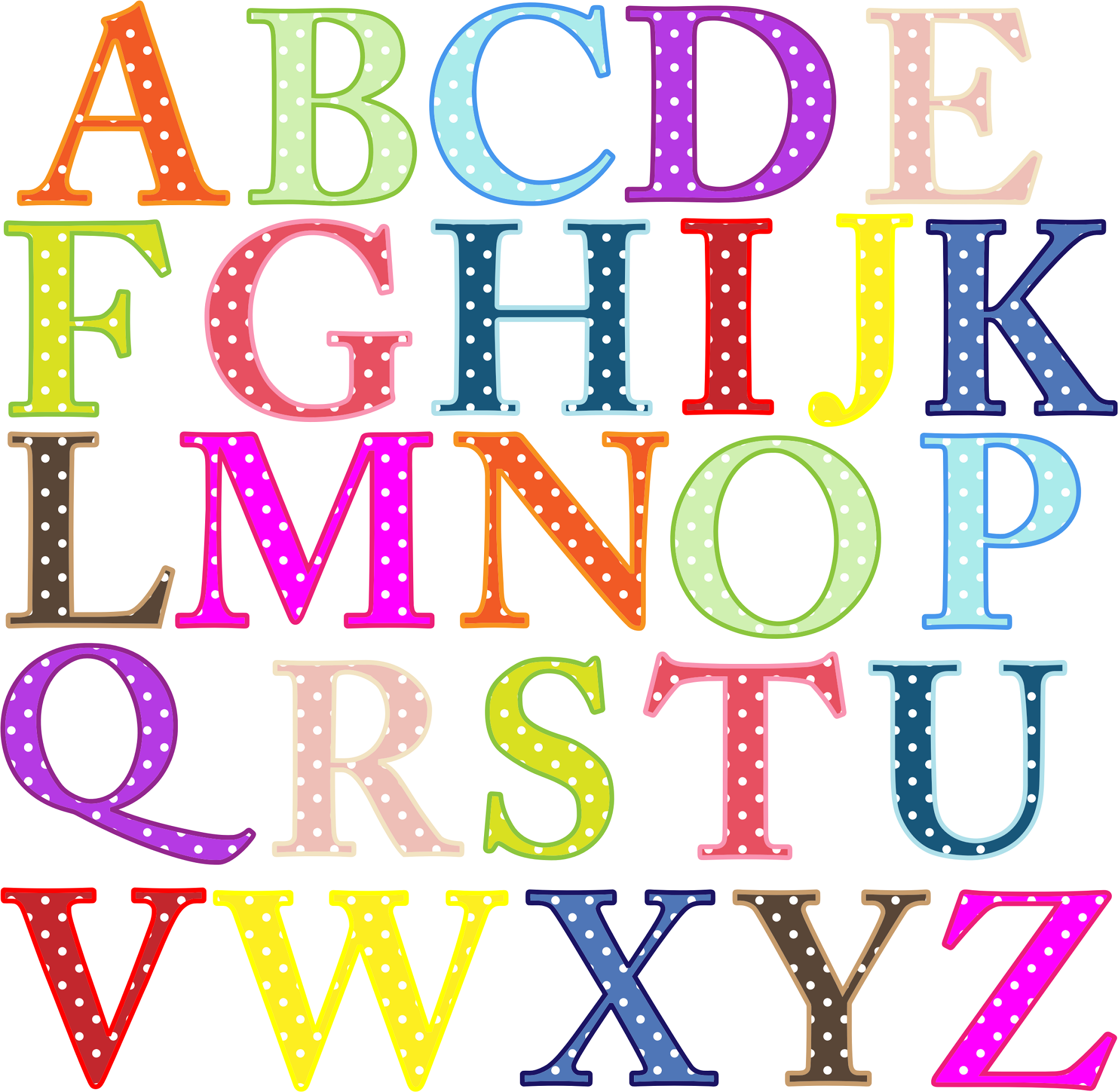 uppercase alphabet letters blink