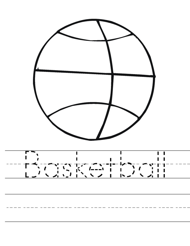 basketball activities for kids trace