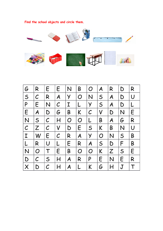 free puzzle worksheets school