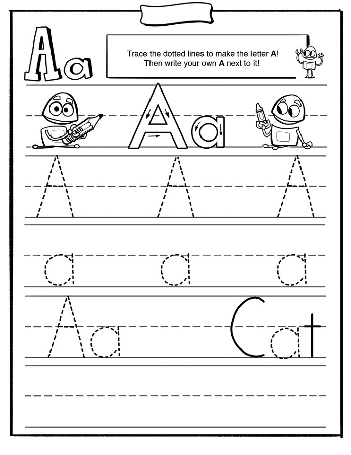 free traceable alphabet preschool