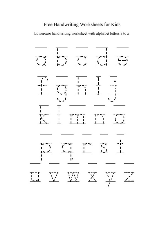 lowercase letters worksheet trace