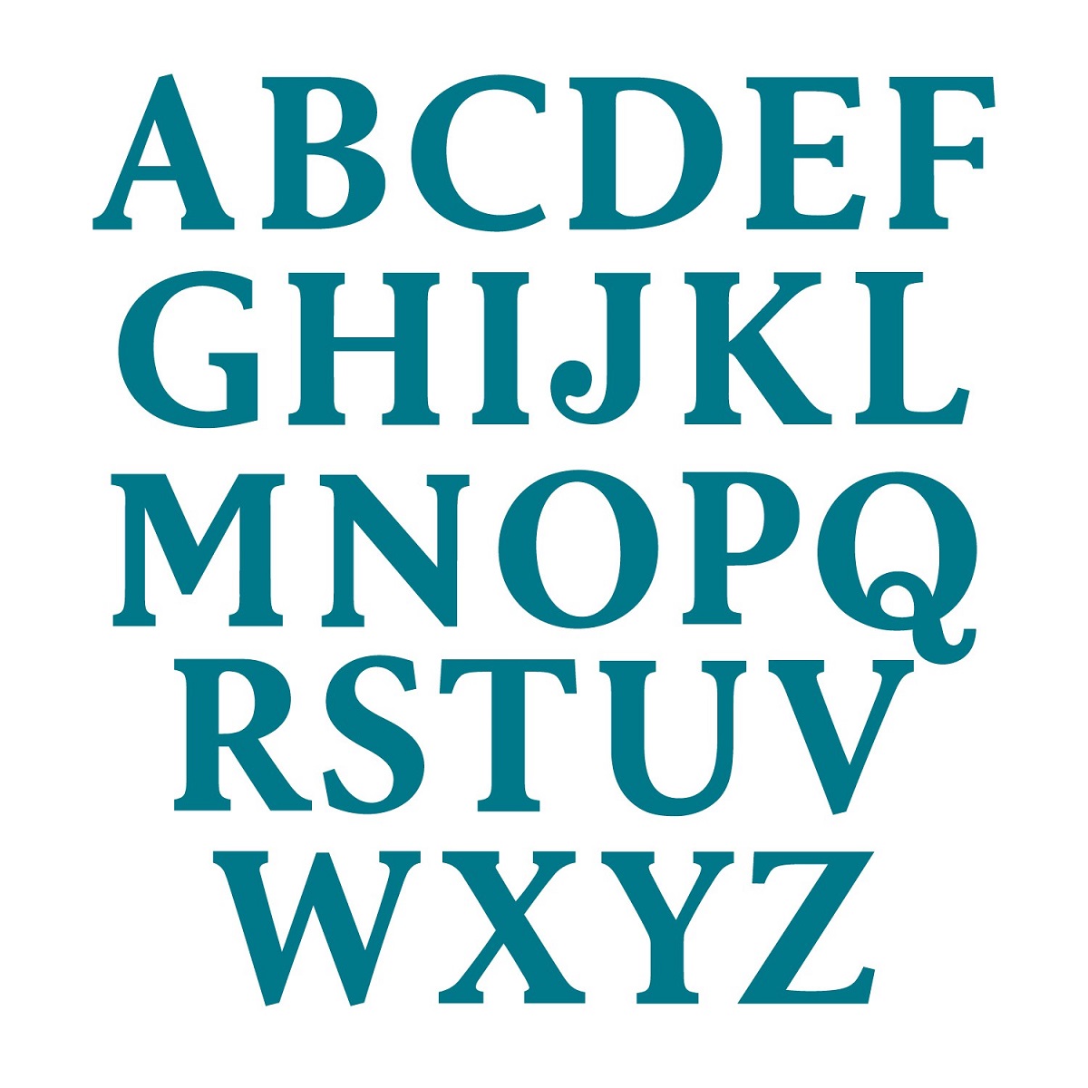 upper case alphabet large