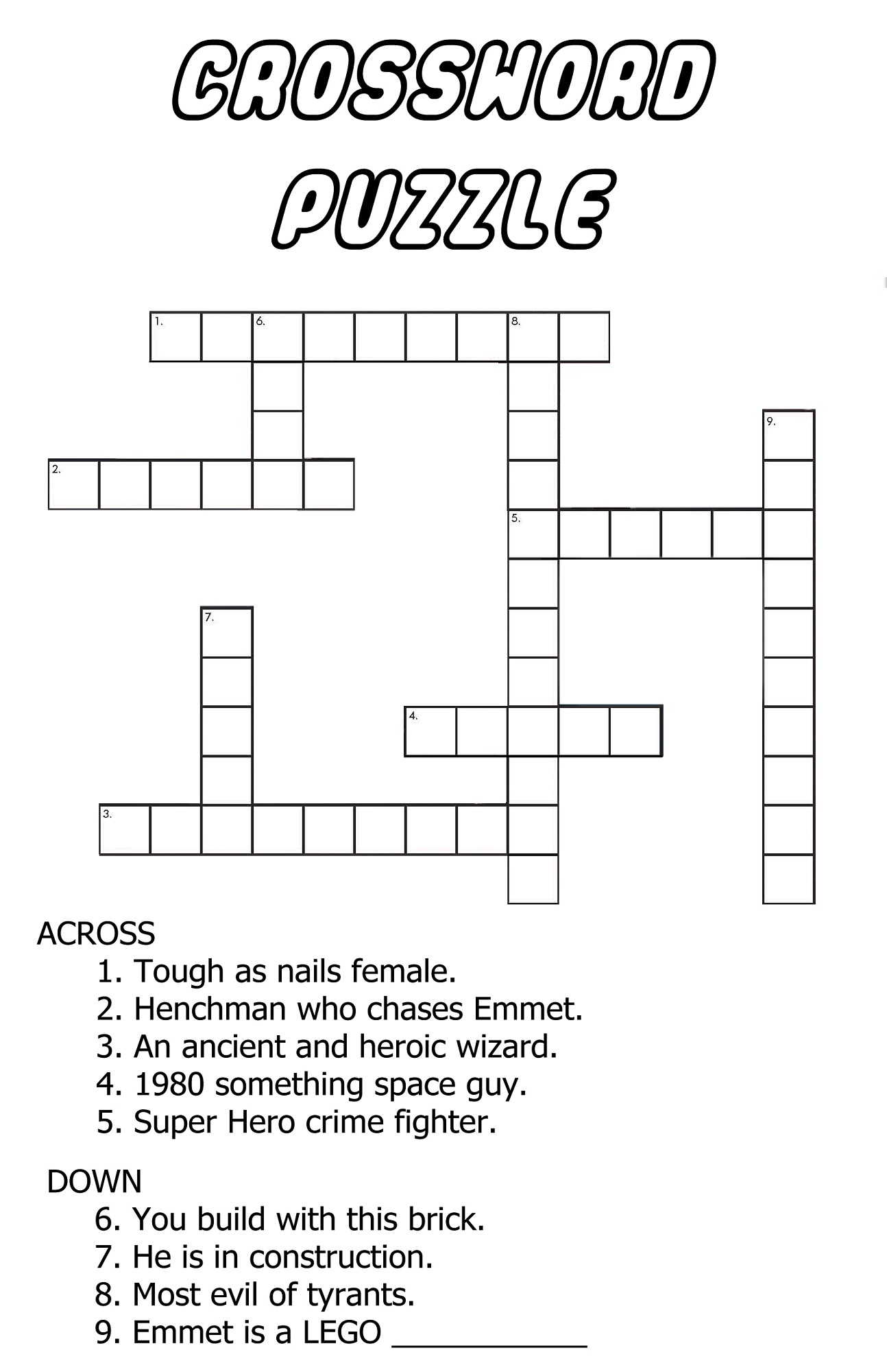 Free Crossword Puzzles to Print