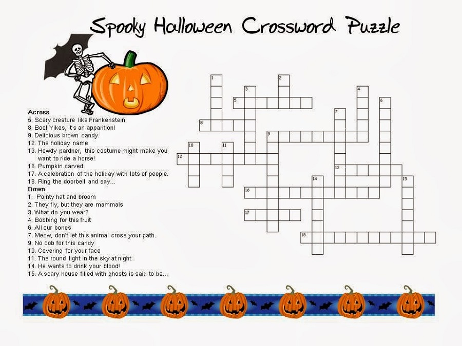 very easy crossword puzzles halloween