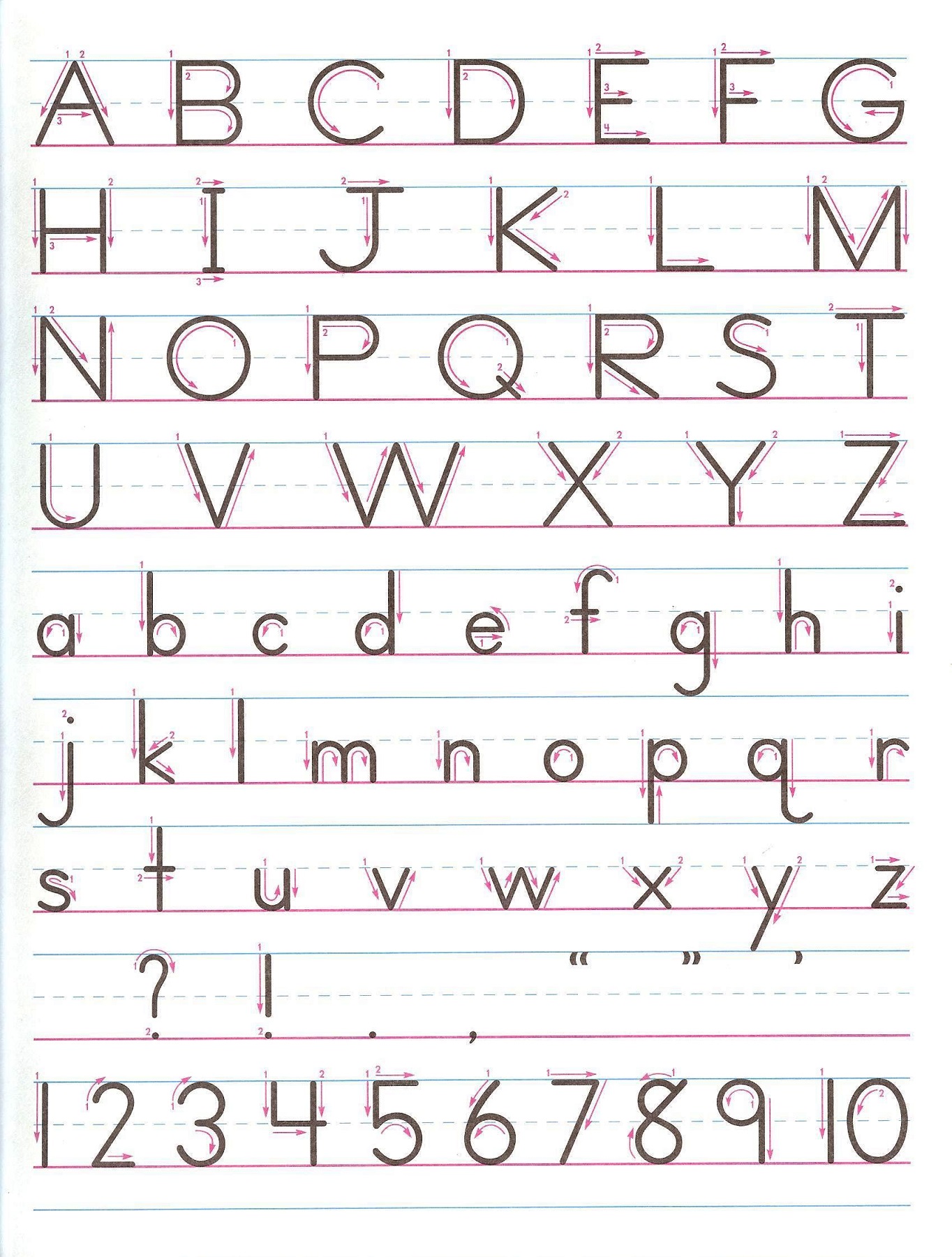 letters and numbers for kids printable