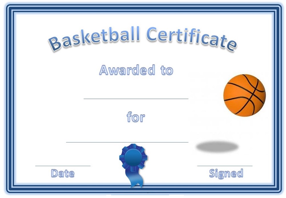 free basketball certificates to print