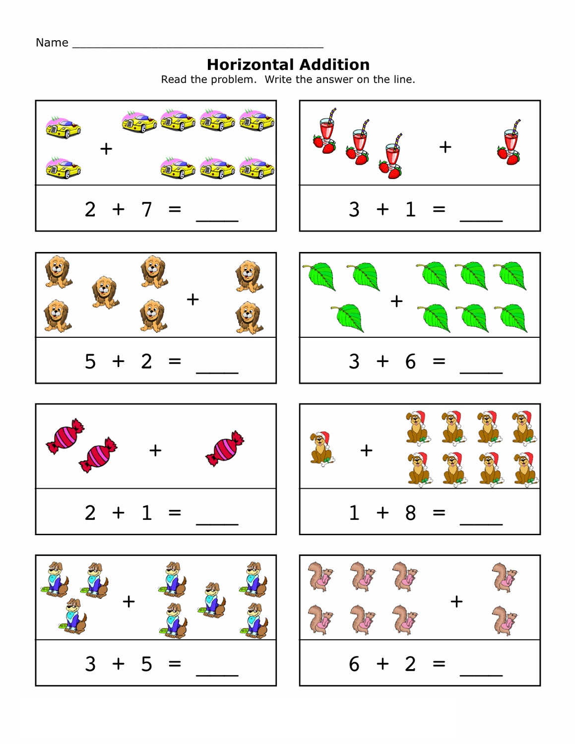 free math worksheets printable