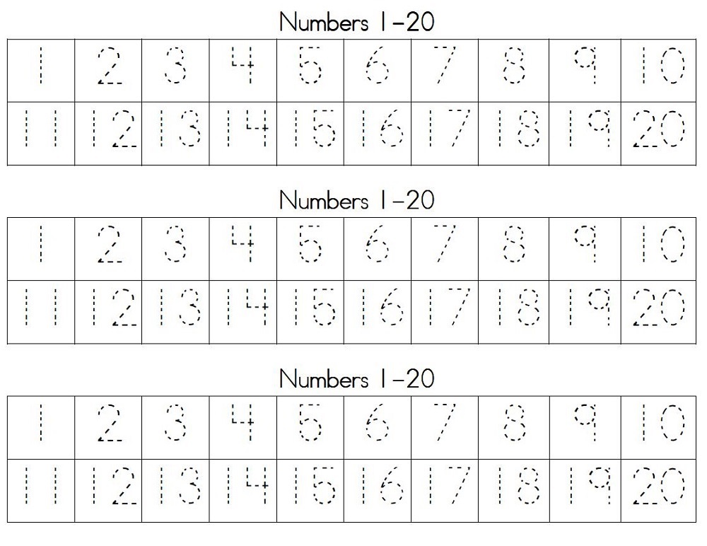 free printable kindergarten number worksheets tracing