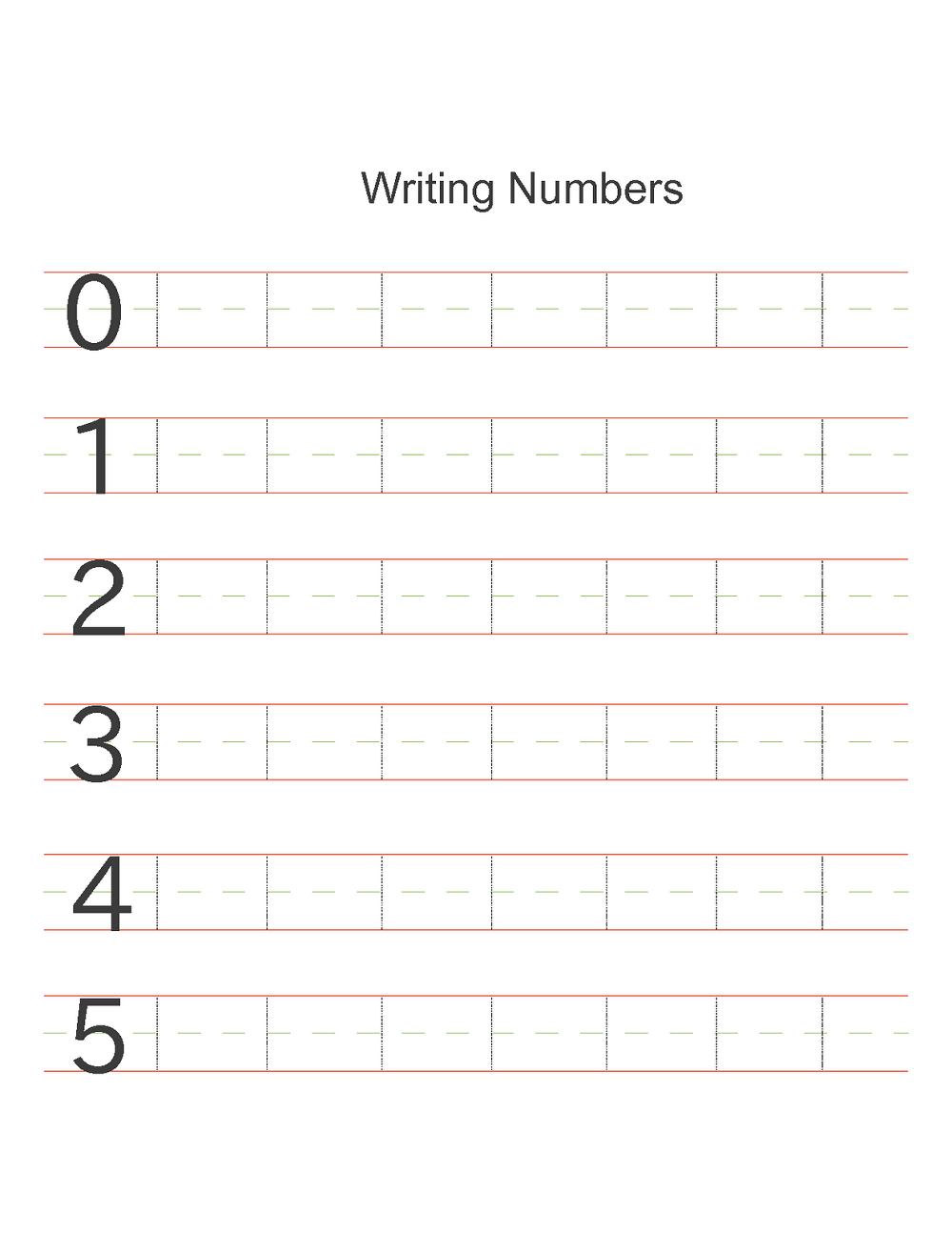 free printable kindergarten number worksheets writing