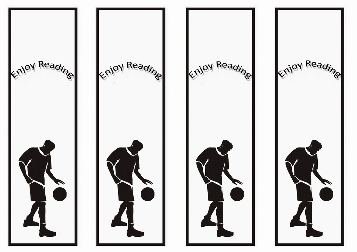 free printable reading bookmarks black and white basketball