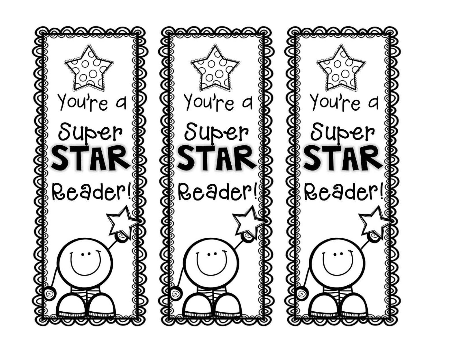 Free Printable Reading Bookmarks Black and White Activity Shelter