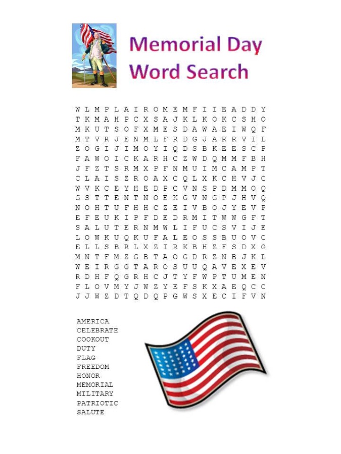 may word search america