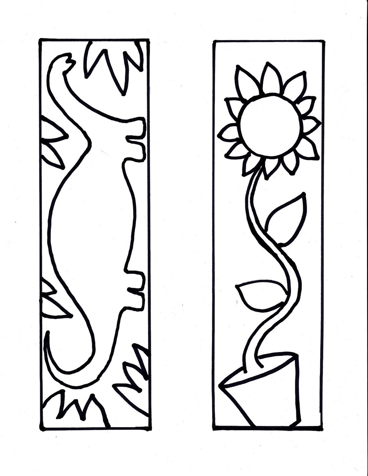 printable coloring reading bookmarks image