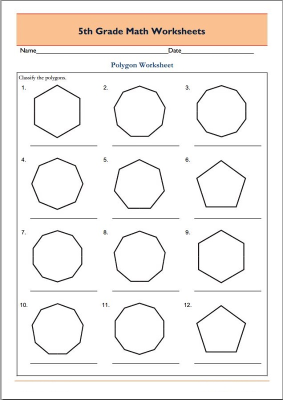Free 5th Grade Math Worksheets  Activity Shelter
