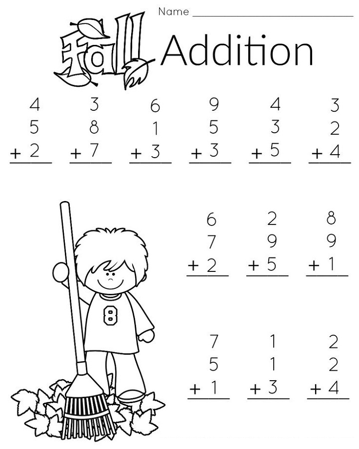 free first grade math worksheets addition