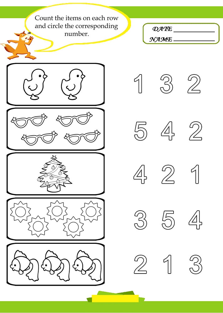 free preschool worksheets counting