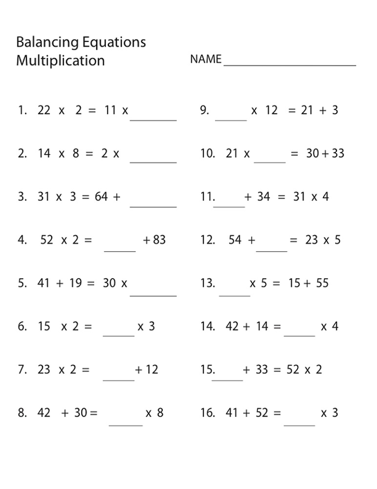 free printable math worksheets multiplication