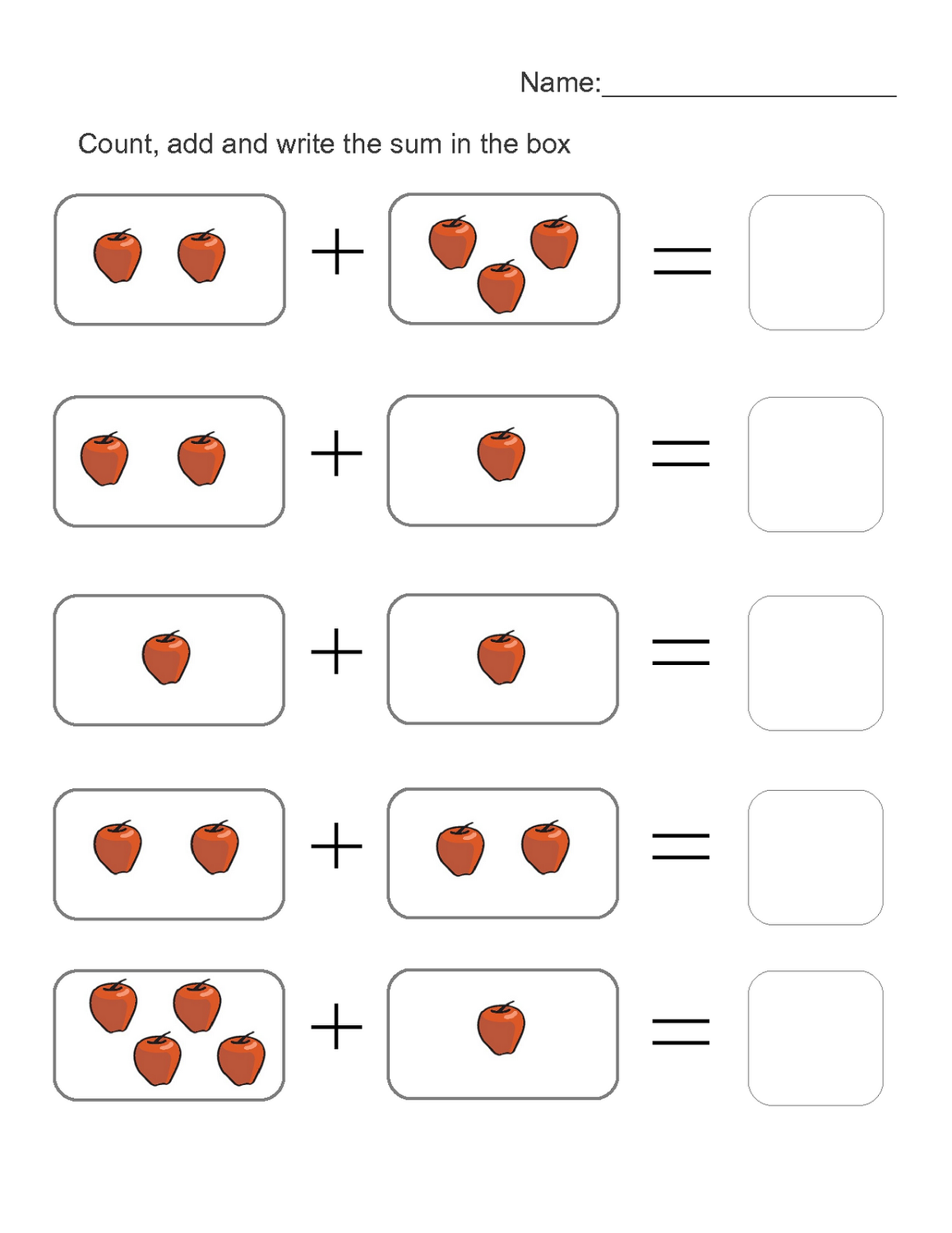 free worksheets for kids counting