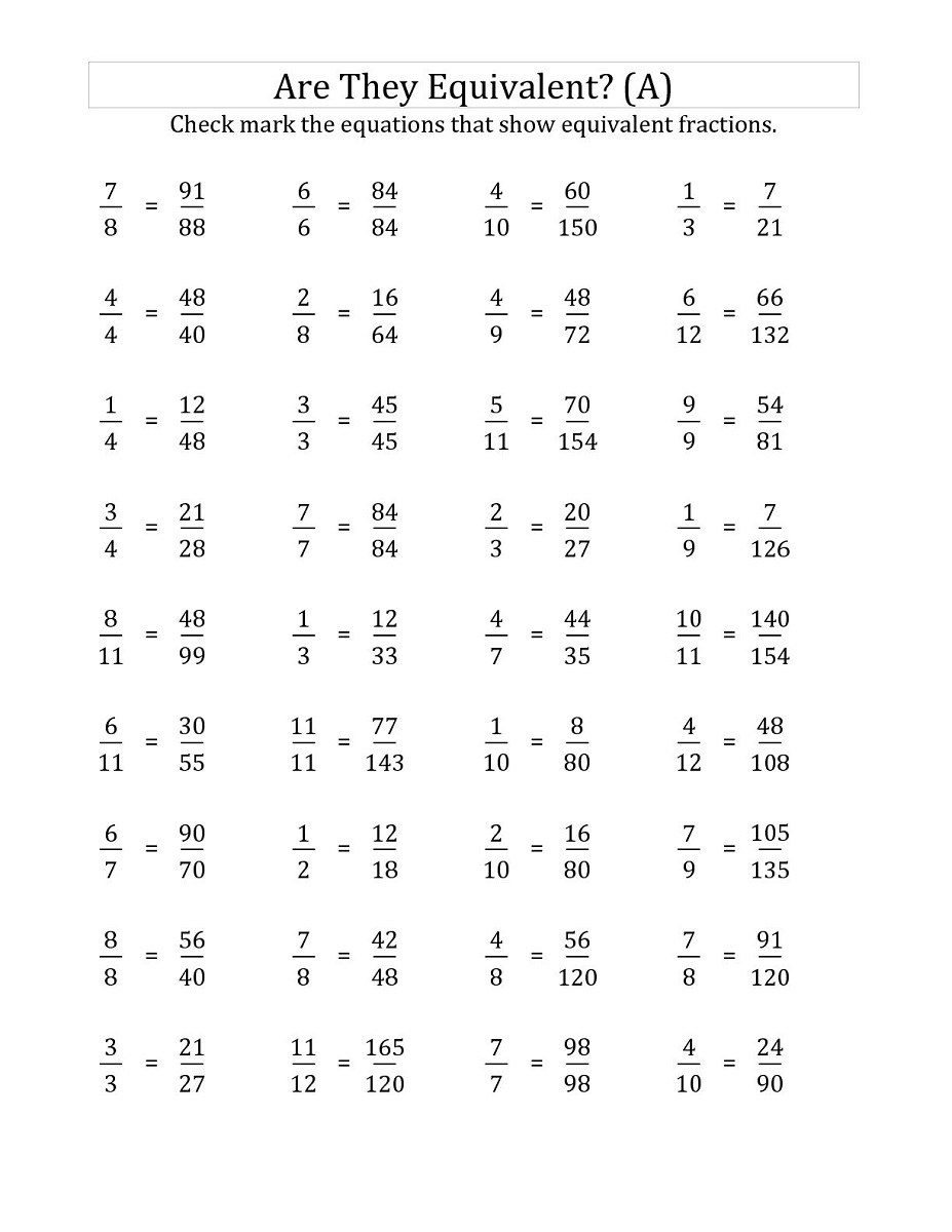 6th Grade Math Worksheets