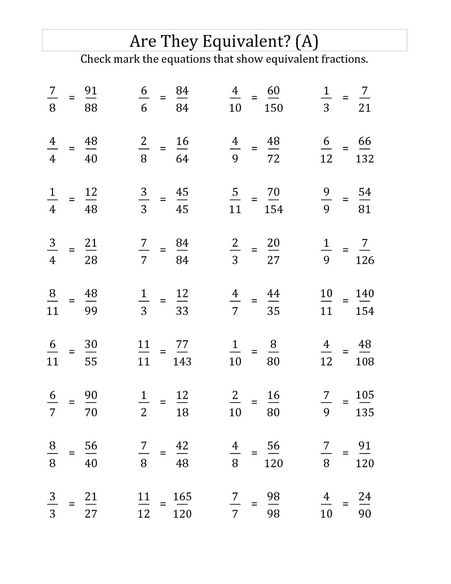 6th Grade Math Worksheets Free