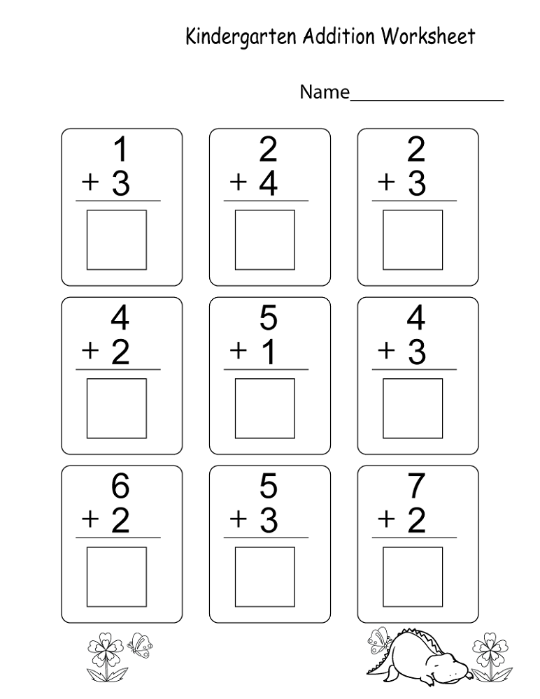 free math worksheets for kids addition