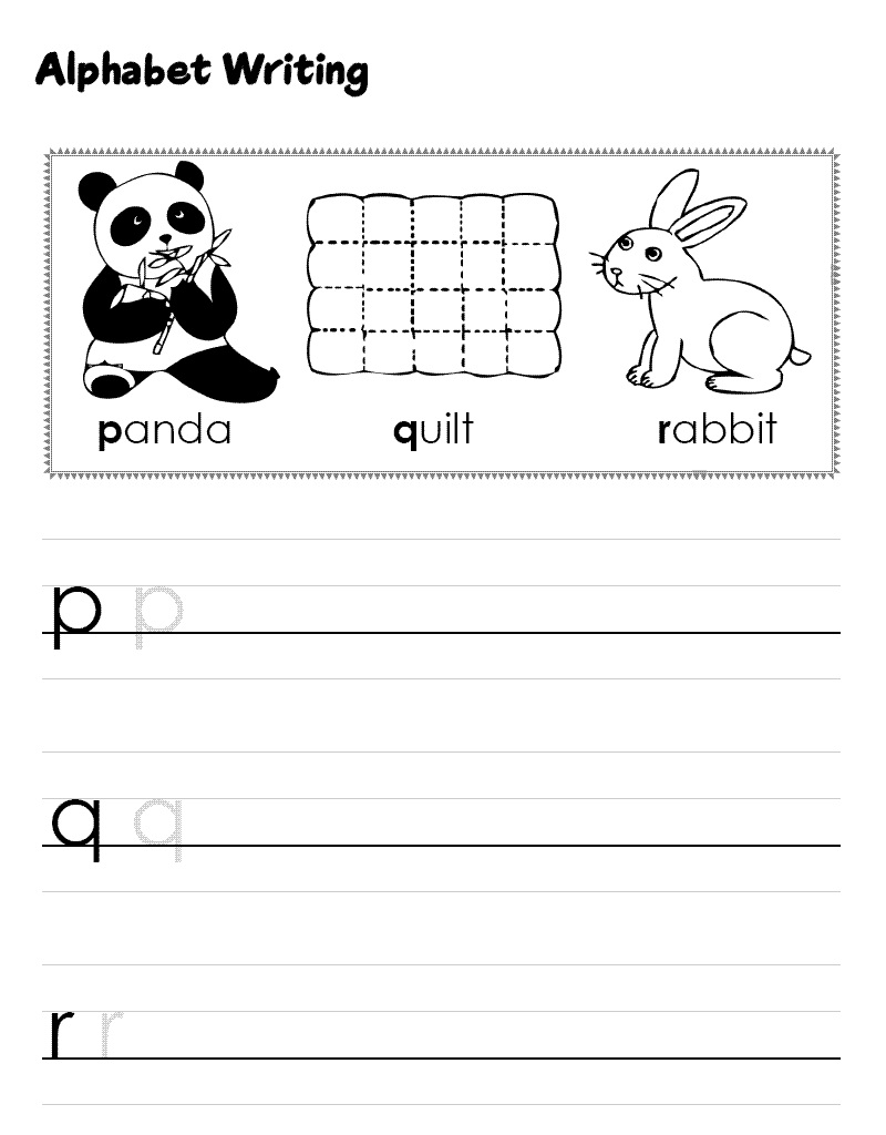 alphabet practice worksheets fun