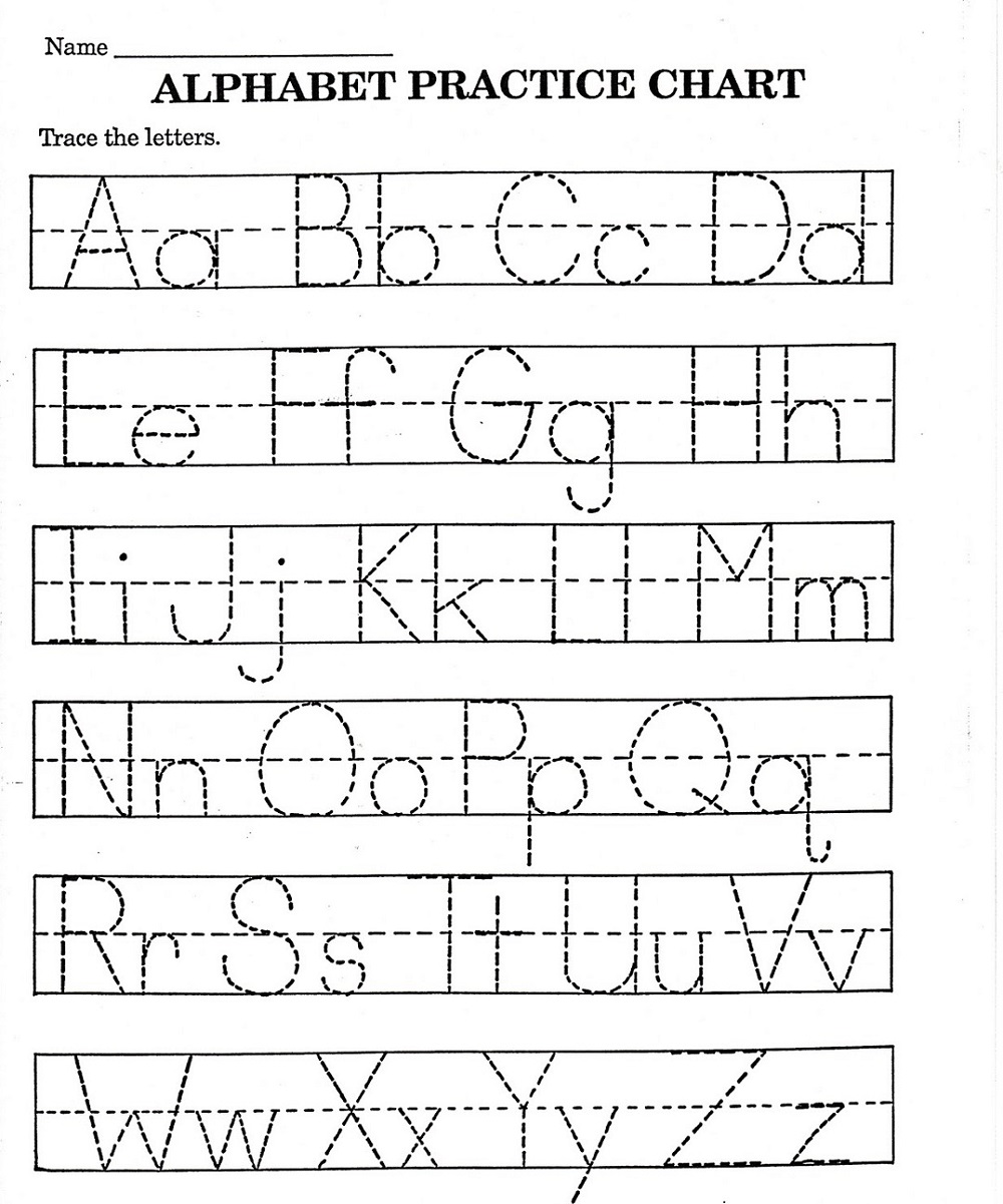 alphabet practice worksheets page