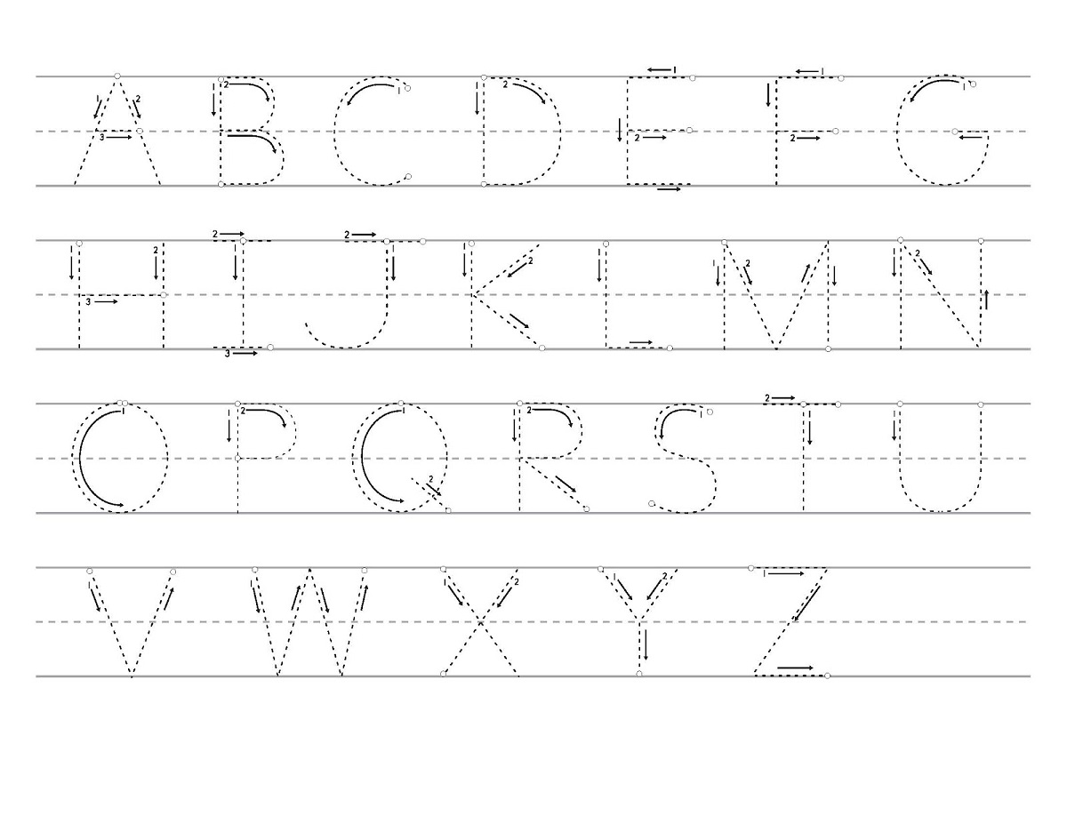 traceable alphabet worksheets a-z printable