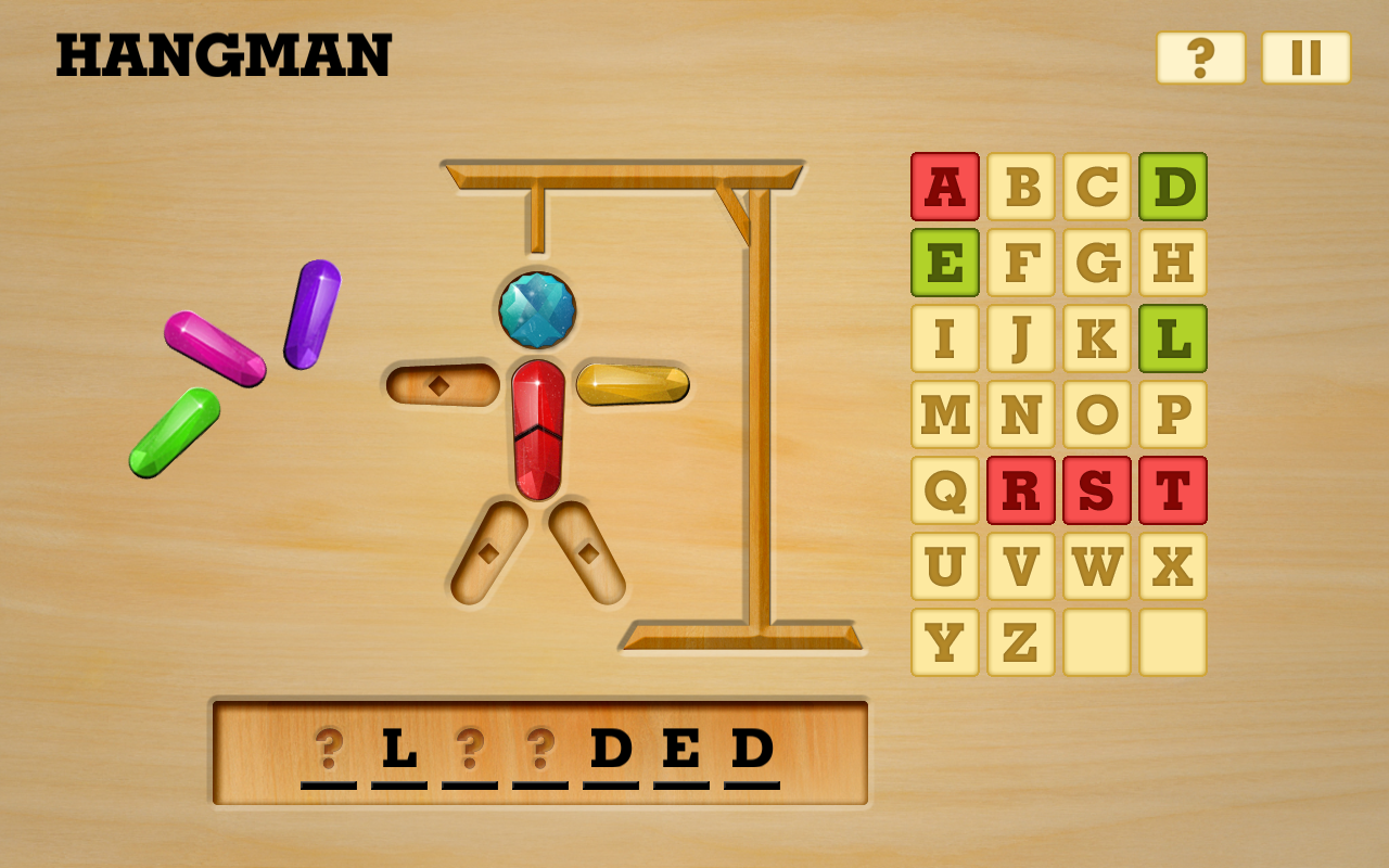 Hangman Word Game Wood