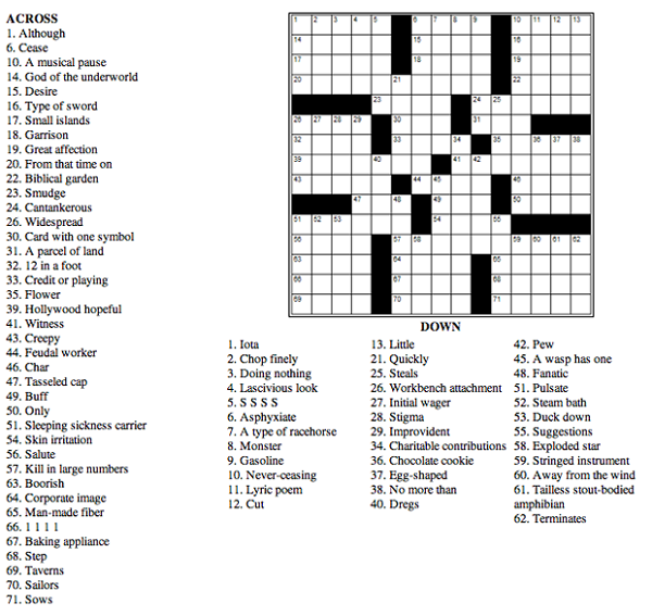 Basketball Crossword Puzzle Printable