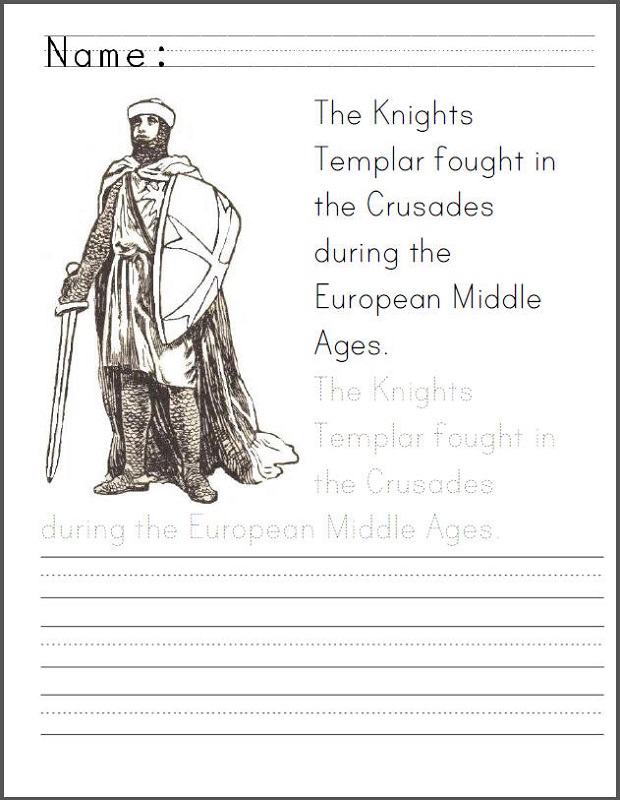 Medieval Times Activities for Kids Coloring