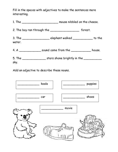 Free Printable Elementary Worksheets Sentences