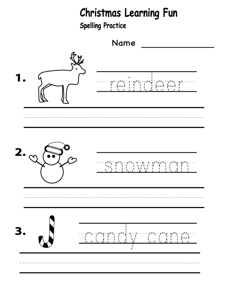 Free Worksheets for Elementary Students Christmas