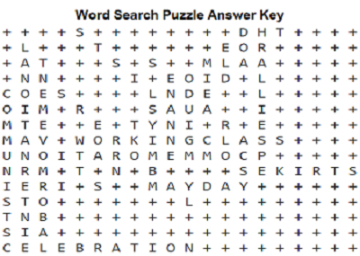 May Day Word Search Answer