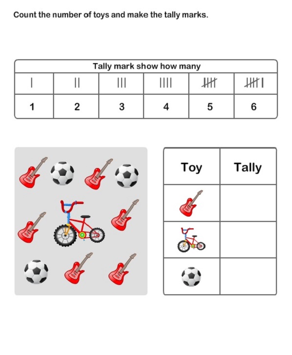 Tally Chart Worksheet Count