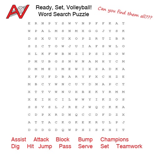 Volleyball Word Search Ready