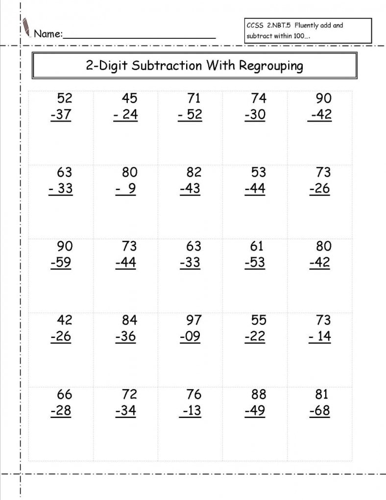 2 Digit Math Worksheets | Activity Shelter