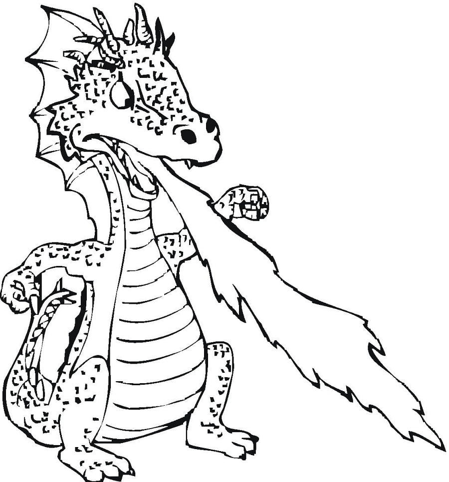 Dragon Coloring Pages Easy | Activity Shelter