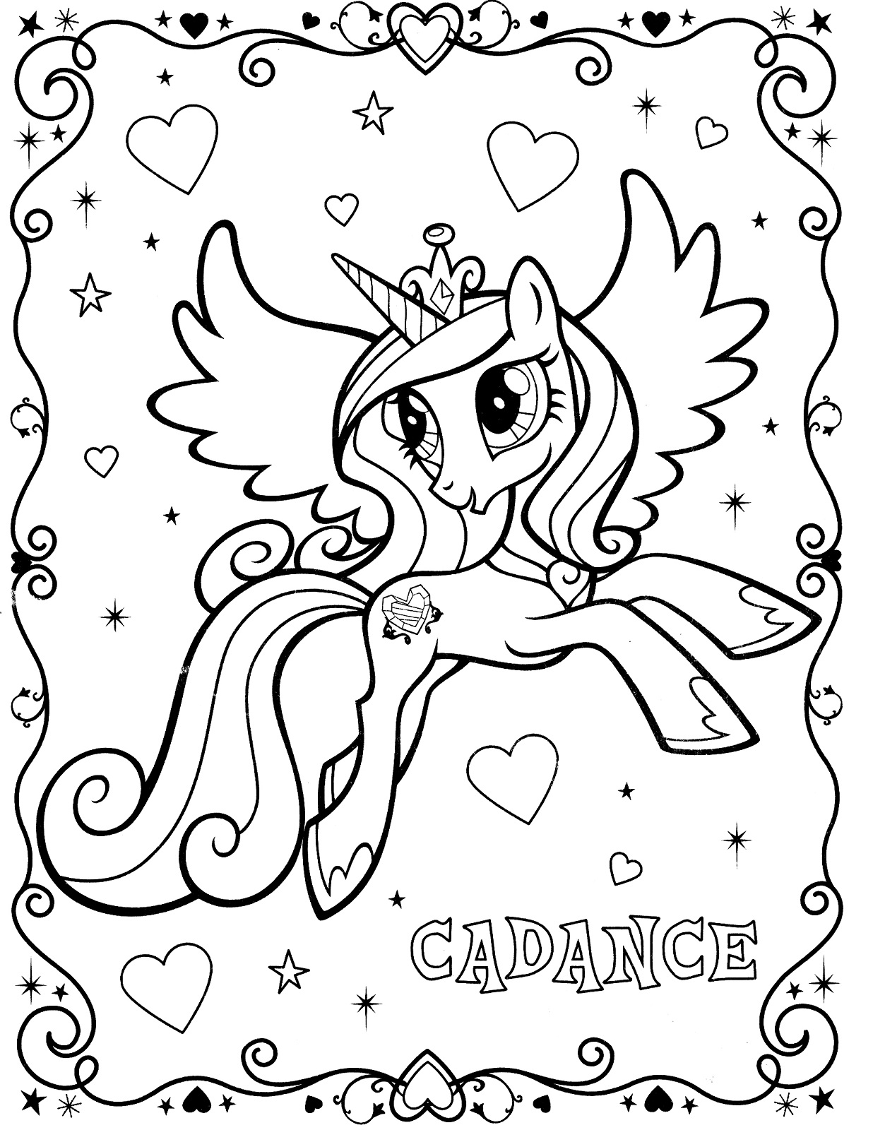 My Little Pony Printable Colouring Pages
